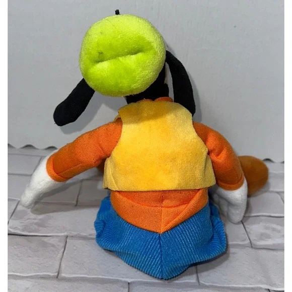 Disney Goofy Plush Stuffed Animal Toy Orange Shirt Blue Pants Green Hat - Picture 4 of 7